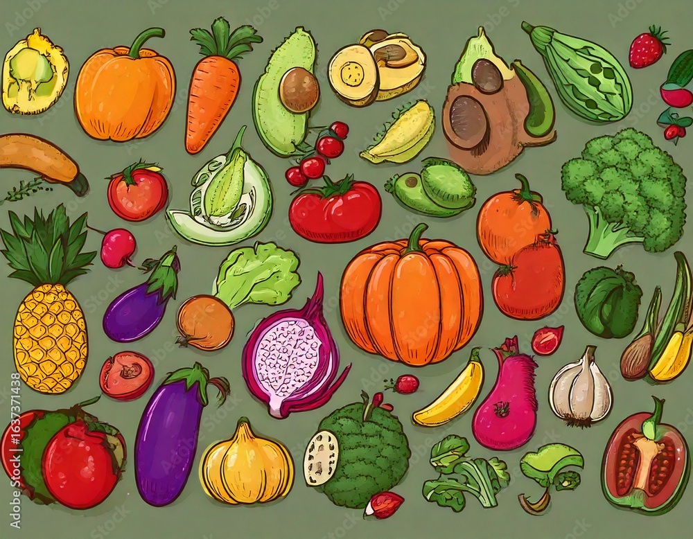 seamless pattern with vegetables seamless pattern with vegetables