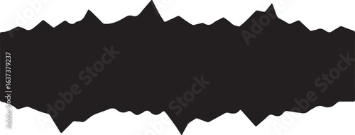 Paper tear effect icon silhouette, perfect for graphic designs, textures, and creative art projects.