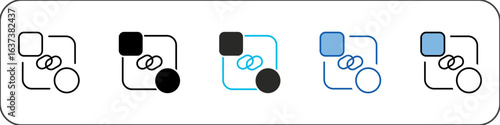 Correlation Icon Pack Multistyle Illustration