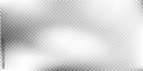 Black halftone gradient dot patterns background. Vector