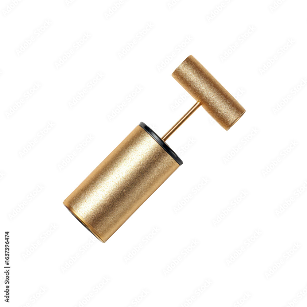 Fototapeta premium Gold-toned Hand Pump for Inflatable Objects