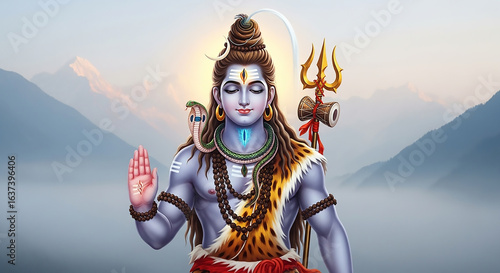 Lord Shiva giving blessings...
