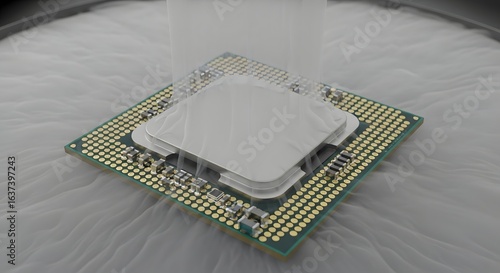 Wallpaper Mural CPU Overheating: Smoke and Vapor from Processor (AI Generated) Torontodigital.ca