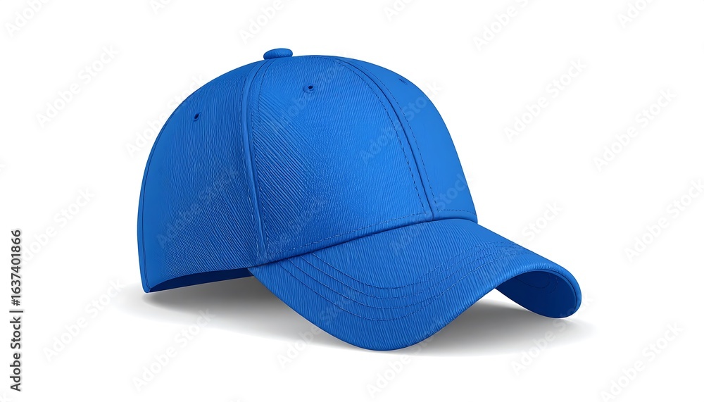 Fototapeta premium Blue baseball cap, 3D rendering