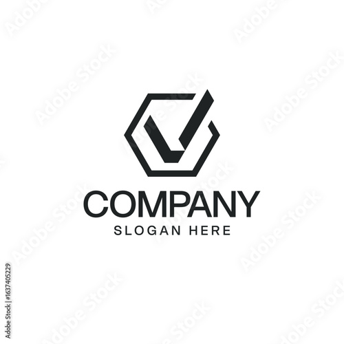 Modern Letter V Logo Design
