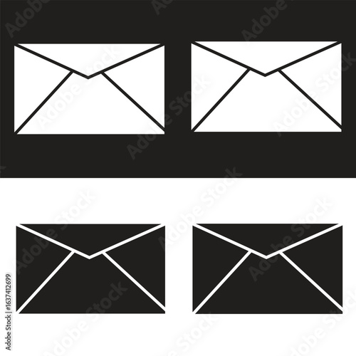 set of envelopes vector illustration