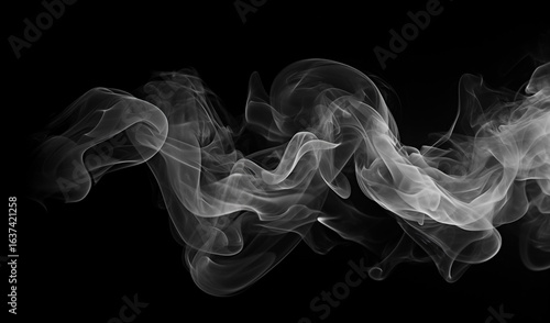 smoke on black background
