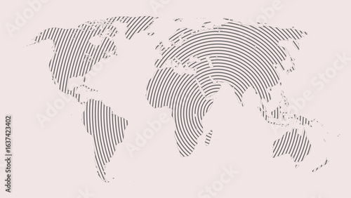 world map lines, global world map halftone concept, vector illustration on white background