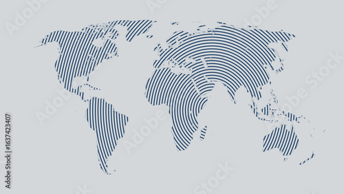world map lines, global world map halftone concept, vector illustration on grey background