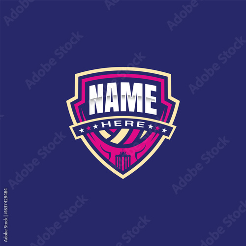 Sports Club Vollyball Logo Design