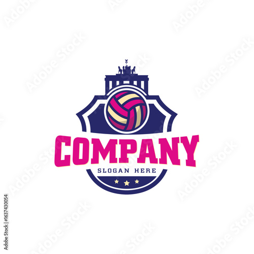Vollyball Champions Logo Design Concept