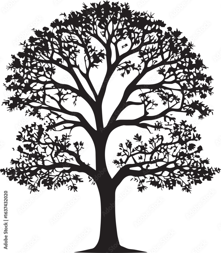 Fototapeta premium tree silhouette Vector | Minimalist & Trendy tree Silhouette Design | Unique & Stylish tree Artwork for Vector design