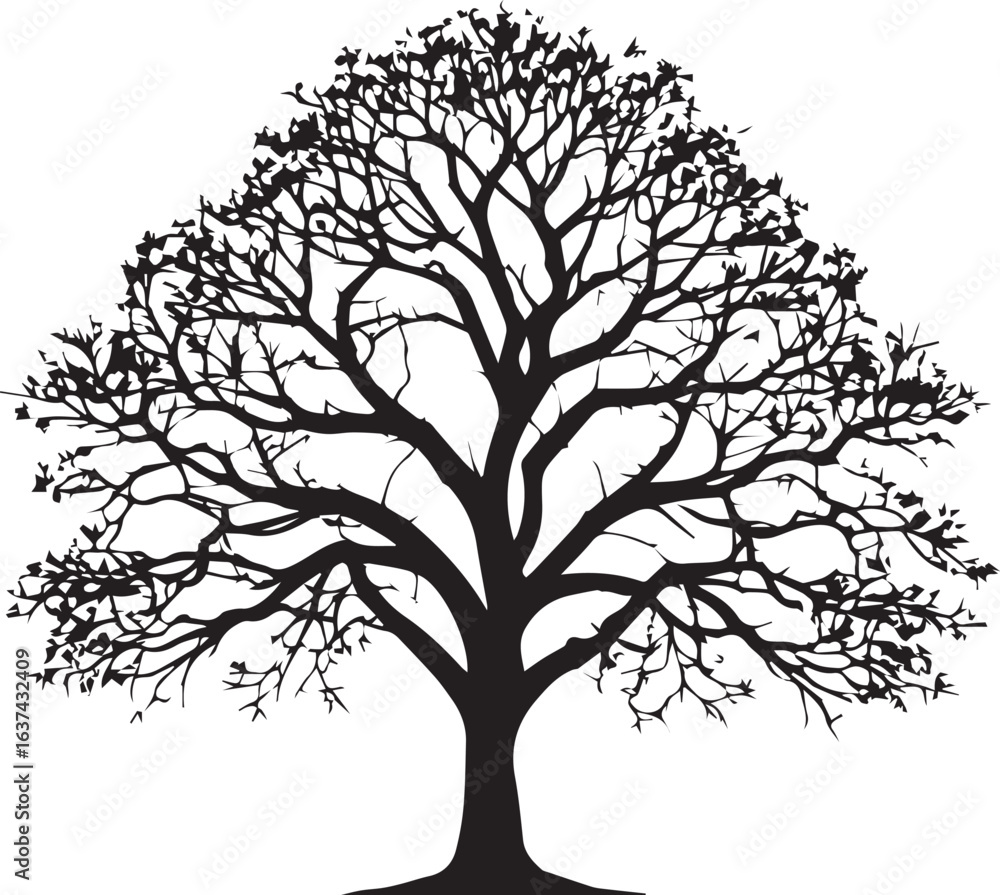 Obraz premium tree silhouette Vector | Minimalist & Trendy tree Silhouette Design | Unique & Stylish tree Artwork for Vector design