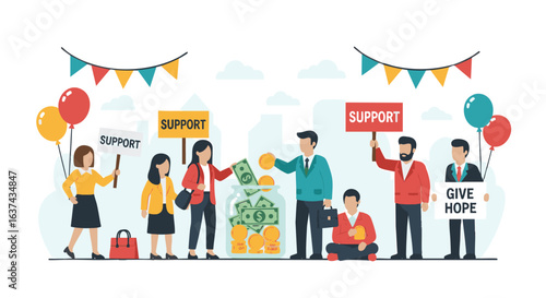 Charity Fundraising Event Donation Support