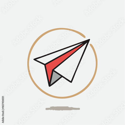Flat design video game controller icon with long shadow. Digital entertainment and gaming hobby concept illustration