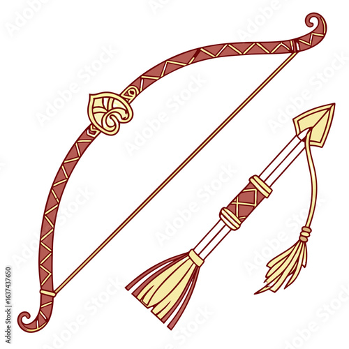 “Ornamental bow set inspired by Asian packaging traditions — silk knot styles, rich red and gold palette, decorative tassels, isolated vector on transparent background.”
