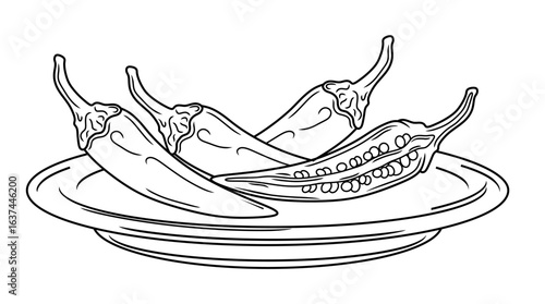 chilies in the plate