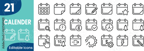 Calendar Icons Collection for Schedule and Event Management 