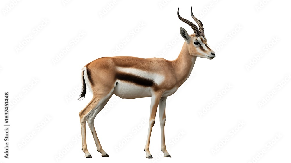 Fototapeta premium Gazelle isolated on white background