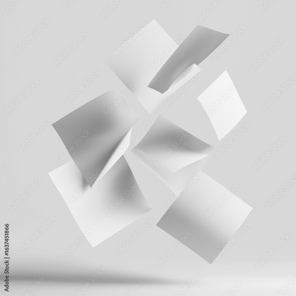 Fototapeta premium vector illustration of a white paper