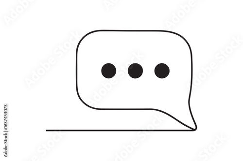 Typing Dots continuous one line drawing minimalism design
