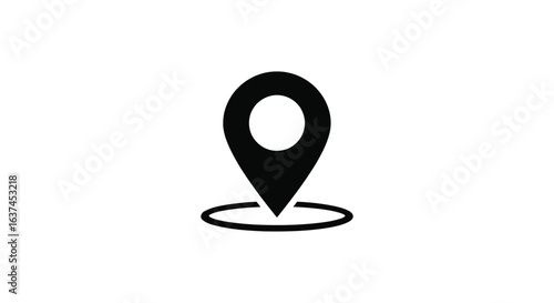 Vector illustration of map location pin marker isolated on white background