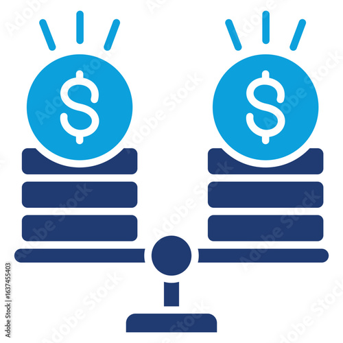 Balance Flat Blue Icon