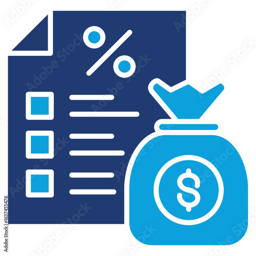Taxation Flat Blue Icon
