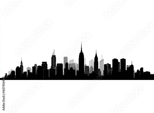 Silhouette of a city skyline