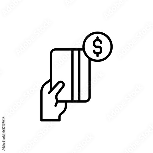 Personal saving outline icons, minimalist vector illustration ,simple transparent graphic element .Isolated on white background