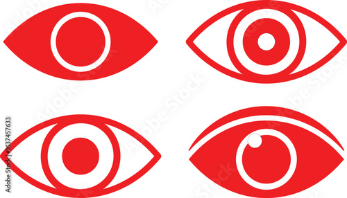 eye line icons set, Eyes icon vector collection, Eye Recognition Icons symbols, Eyesight symbol design,
