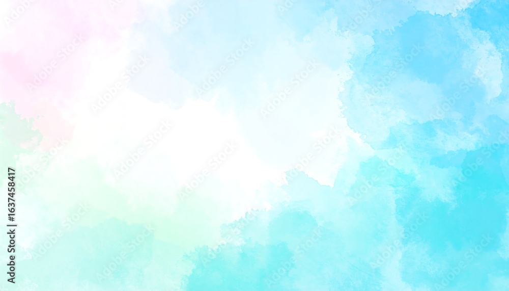 Obraz premium Delicate pastel watercolor cloudscape