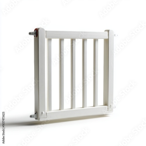 Wallpaper Mural A simple white pet gate folded, isolated on a pure white background. Pet safety, containment. Torontodigital.ca