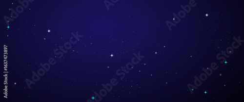 Vector stars and galaxy outer space sky night universe background. Beautiful milky way galaxy background with nebula cosmos.