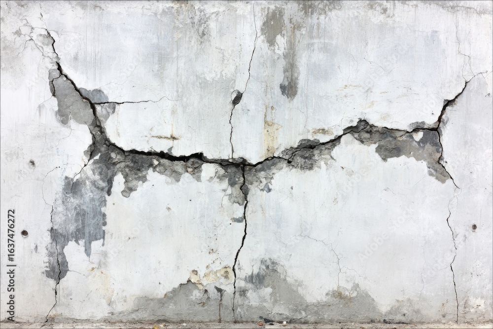 Obraz premium Cracked, weathered concrete wall