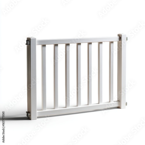 Wallpaper Mural A simple white pet gate folded, isolated on a pure white background. Pet safety, containment. Torontodigital.ca