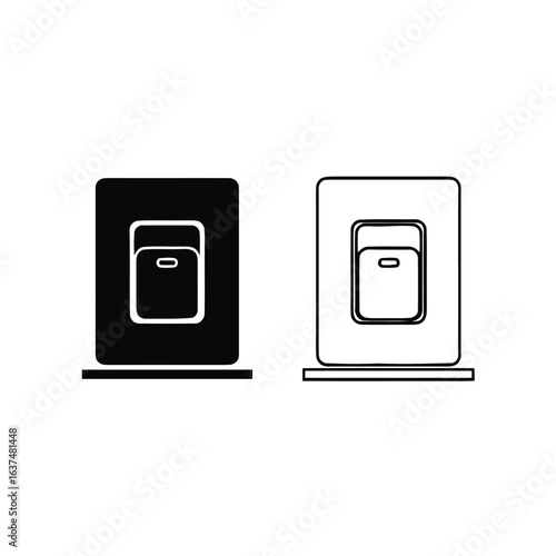 On/Off Switch Icon in Black and White
