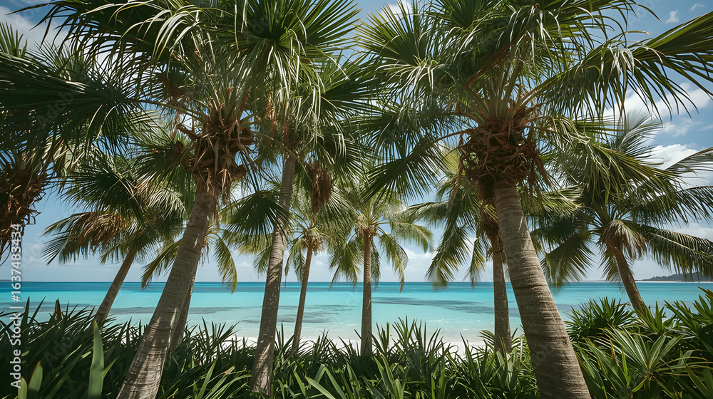 Obraz premium palm trees on the beach