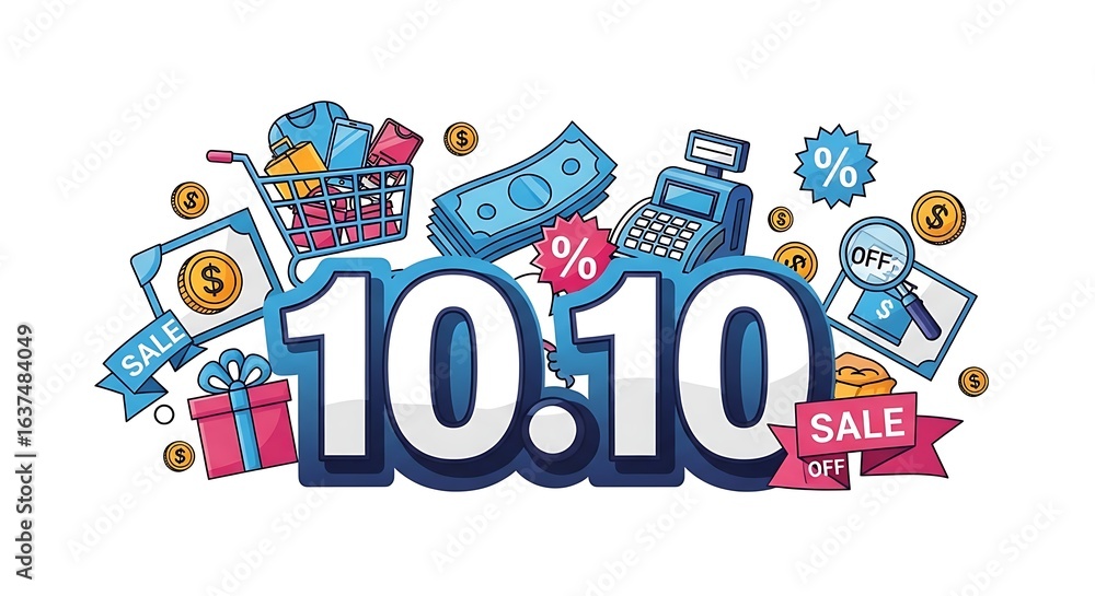 Fototapeta premium 10.10 Sale: Shop Now! Big Discounts and Promotions Available Today!