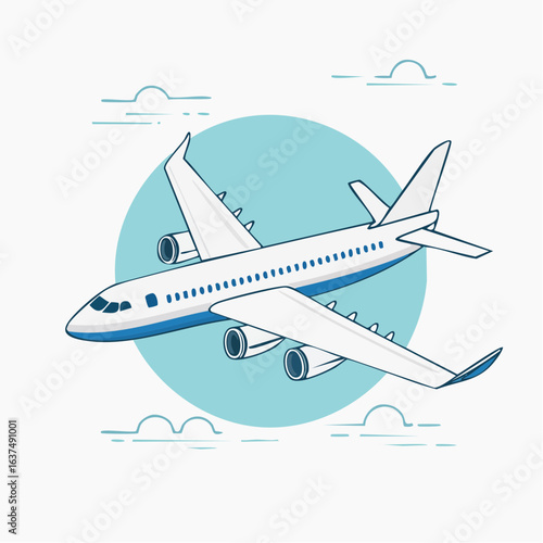 Wallpaper Mural Airplane icon for transport, tourism, and flight booking Torontodigital.ca