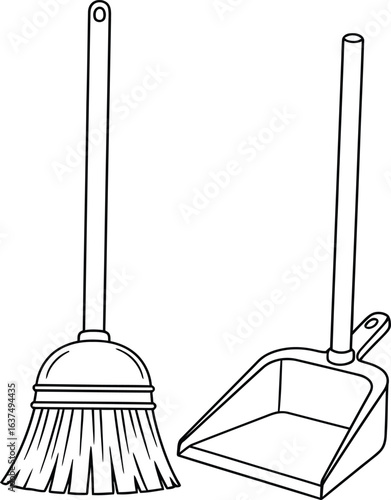 vector illustration of a mop