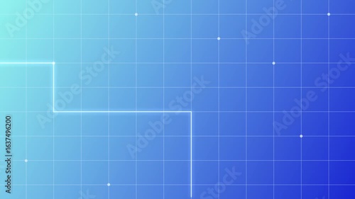 Digital animation blue background representing technology and networks.