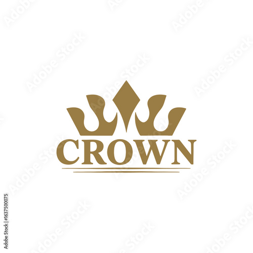 Unique crown logo Modern and minimalist vector and abstract logo