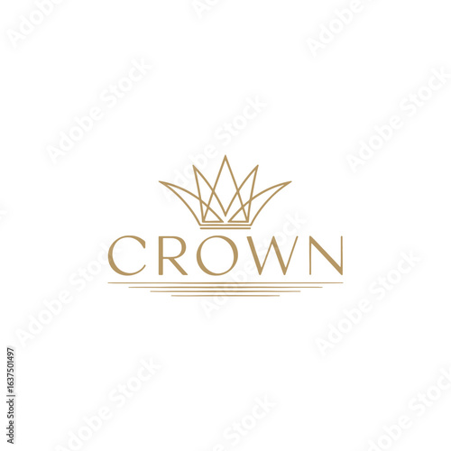 Unique crown logo Modern and minimalist vector and abstract logo