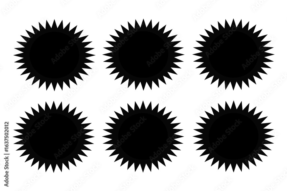 Fototapeta premium Dark suns seamless pattern on black, repeating solar shapes, celestial background for textile prints and modern surface designs on transparent background