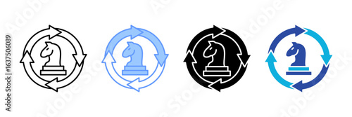 Continuity Strategy Icon Set Multiple Style Collection