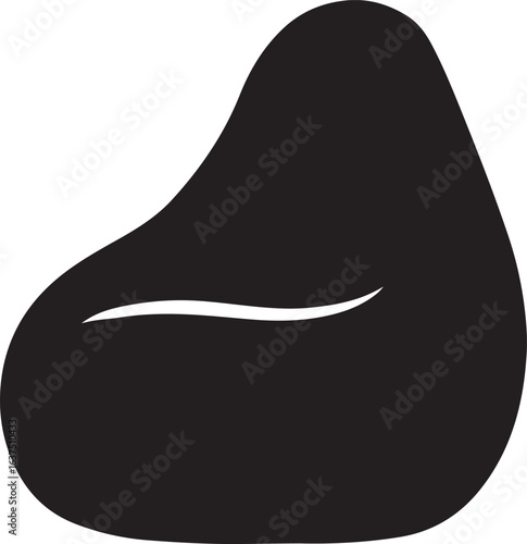 Stylized bean bag chair illustration with vibrant colors