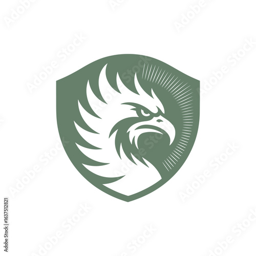Unique eagle phoenix logo Modern and minimalist vector and abstract logo