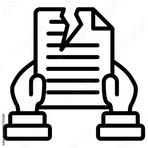 Contract Breach Icon