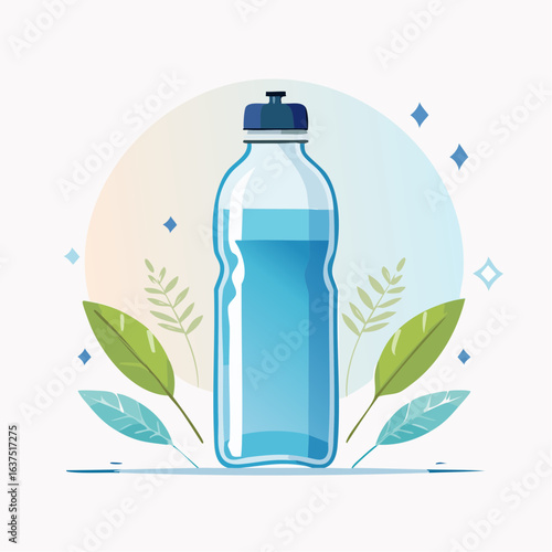 Water bottle icon for hydration and healthy living